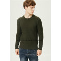 Weiche Lammwolle Rundhals Strick Herren Pullover